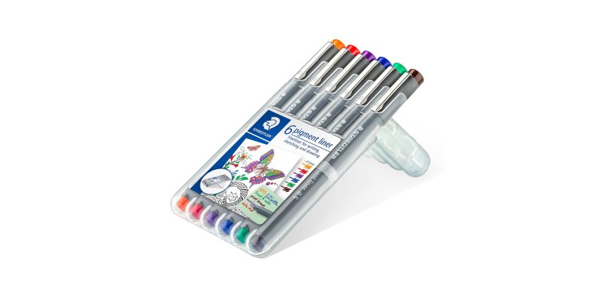 Feutre à pigment, étui de 6,