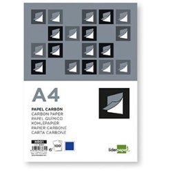Papier carbone liderpapel film bleu format a4 boîte de 100 feuilles