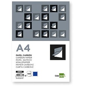 Papier carbone liderpapel film bleu format a4 boîte de 100 feuilles