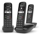 Gigaset AS690 Trio DECT telephone Caller ID Black