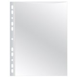 Pochette q-connect polypropylène lisse 10/100e perforée cristal antistatique a4 210x297mm boite de 100 unites