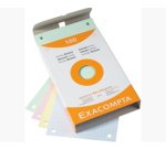 Étui de 100 fiches - bristol quadrillé 5x5 perforé 100x150mm - Couleurs assorties