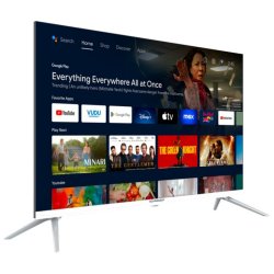 SCHNEIDER TV QLED 4K 139 cm GMS55A1GW - TV blanc - Android TV