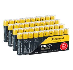 Intenso 7501510 - Energy Ultra Alkaline Batterie AAA Micro 40er-Pack - Batterie Batteria monouso Mini Stilo AAA Alcalino