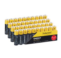 Intenso 7501520 - Energy Ultra Alkaline Batterie AA Mignon 40er-Pack - Batterie Batteria monouso Stilo AA Alcalino