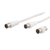 Câble 9.5 m/f - 2m - blanc COAXMF2