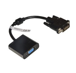 Link Accessori LKADAT121 video cable adapter 0.2 m VGA (D-Sub) DVI-D Black