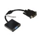 Link Accessori LKADAT121 video cable adapter 0.2 m VGA (D-Sub) DVI-D Black