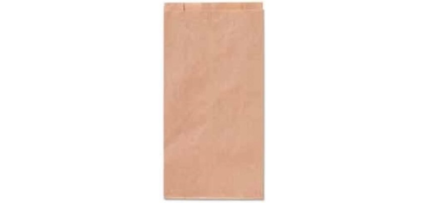 Sacchetti - carta kraft - 10x18 cm - soffietti laterali 3 cm - 45 gr - avana - Rex Sadoch - conf. 100 pezzi