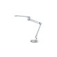 Lampe à LED 4 Stars Argent ABS alu et métal - Bras 2 x 28 cm, Tête 28,4 x 4,5 cm Socle D15,3 cm