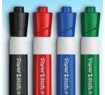 Marqueur Paper Mate pointe biseauté 2 mm - Pochette de 4 couleurs assorties