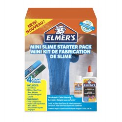 Kit starter pour slime elmer's mini 4 pieces 1       flacon de colle 147ml 1       liquide magique 68ml 2 colles