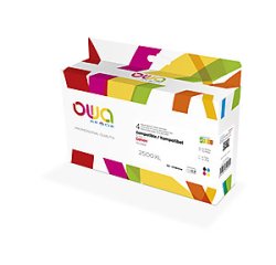 Pack de 4 cartouches OWA compatible Canon PGI2500 Noir Cyan Magenta Jaune pour imprimante jet d'encre