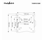 NEDIS Support mural TVWM1010BK - pour TV 13-27" - Max. 30 kg