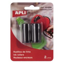 Rouleau encreur apli agipa pour pince à étiqueter 1 ligne blister 2 unités