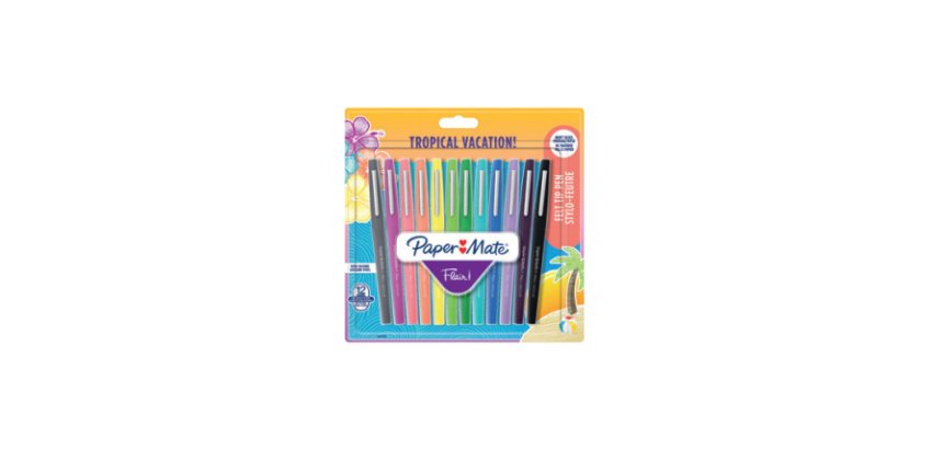 Rotulador de fibra Paper Mate Flair Tropical escritura media - Estuche de 12