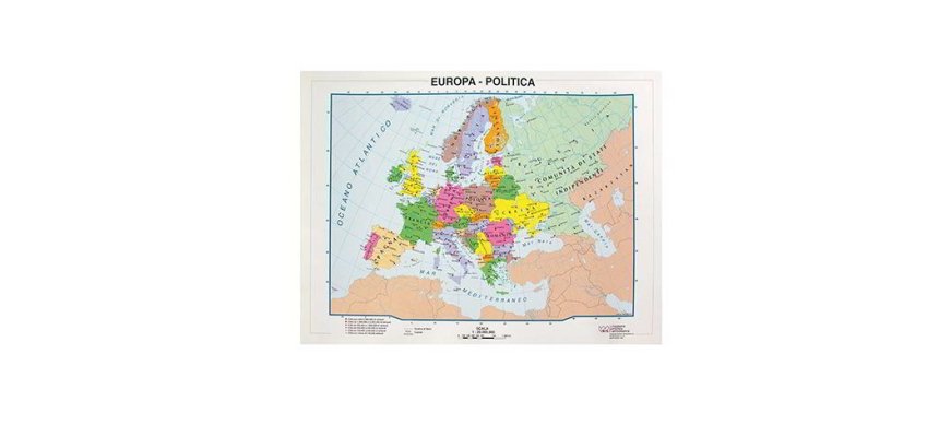 CWR 09344 mappa geografica da parete Tutta Europa