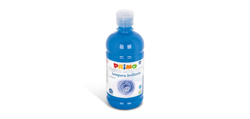 Primo 202BR500501 colore a tempera 500 ml Bottiglia Ciano