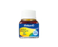 Encre de chine pelikan tire-lignes plumes dessinateur pinceaux couleur jaune flacon 10ml