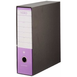 Brefiocart NERO& ring binder A4 Fuchsia, Black