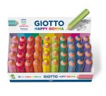Giotto Happy Gomma gomma per cancellare Blu, Corallo, Fucsia, Verde, Lillà, Lime, Arancione, Rosa, Turchese, Giallo 40 pz