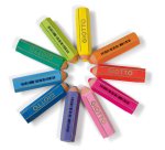 Giotto Happy Gomma gomma per cancellare Blu, Corallo, Fucsia, Verde, Lillà, Lime, Arancione, Rosa, Turchese, Giallo 40 pz