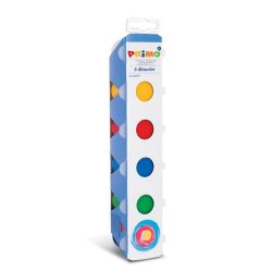 Primo 225TD6E washable finger paint Black, Blue, Green, Red, White, Yellow