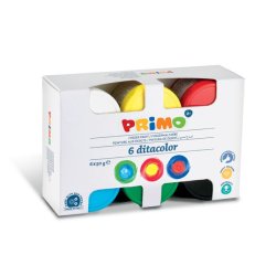 Primo 226TD50S washable finger paint Black, Blue, Red, White, Yellow