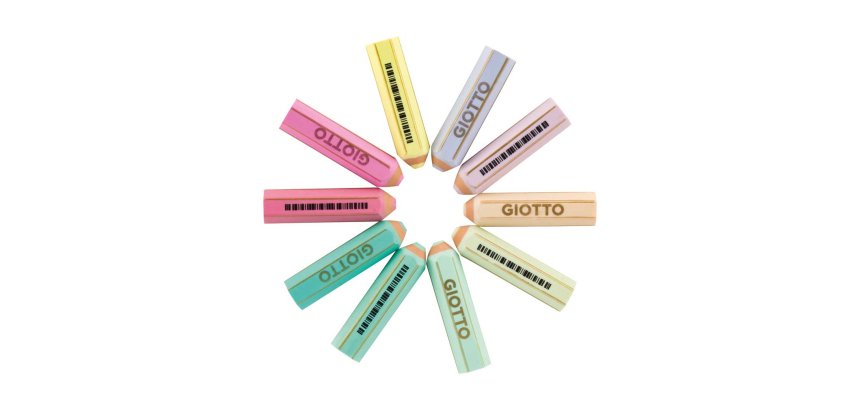 Giotto Happy Gomma eraser Rubber Multicolour 40 pc(s)
