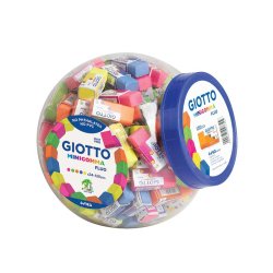 Giotto Fluo eraser Thermoplastic elastomer (TPE) Blue, Fuchsia, Green, Orange, Yellow 120 pc(s)