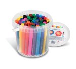 Pennarelli Jumbo - punta ø7,6mm - colori assortiti - Primo - secchiello 60 pezzi