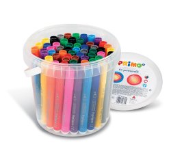 Pennarelli Jumbo - punta ø7,6mm - colori assortiti - Primo - secchiello 60 pezzi