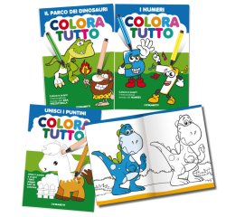 Album da colorare - Dinosauri e Numeri - 24 facciate - Blasetti - conf. 6 pezzi