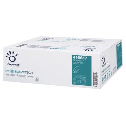 Colis de 20 paquets de 200 Essuie-mains 2 plis en Z DISSOLVETECH qui se dissout 200x20 cm Blanc