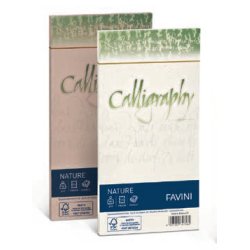 Favini Nature Calligraphy busta DL (110 x 220 mm) Grigio 25 pz