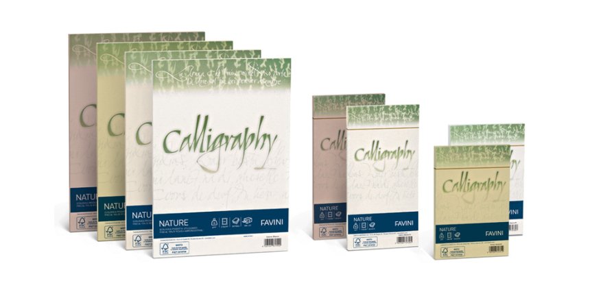 Carta Calligraphy Nature Crush - A4 - 200 gr - alga - Favini - conf. 50 fogli
