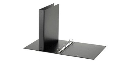 Raccoglitore Europa - 22 x 30 cm - 4 anelli tondi 30 mm - dorso 4 cm - nero - Favorit