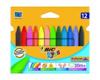 BIC Crayon de cire Plastidecor Triangle, étui de 12