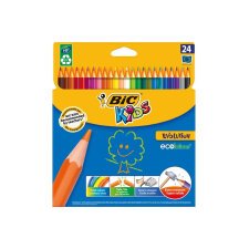 Evolution ECOlutions Crayons de Couleur Eco-responsables - Couleurs Assorties, Etui x24