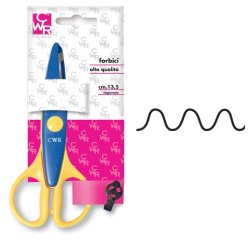 CWR FORBICI ONDE CM.13 5 Art & Craft scissors Figure cut Blue, Yellow
