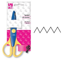 CWR FORBICI ZIG-ZAG CM.13 5 Art & Craft scissors Figure cut Blue, Yellow