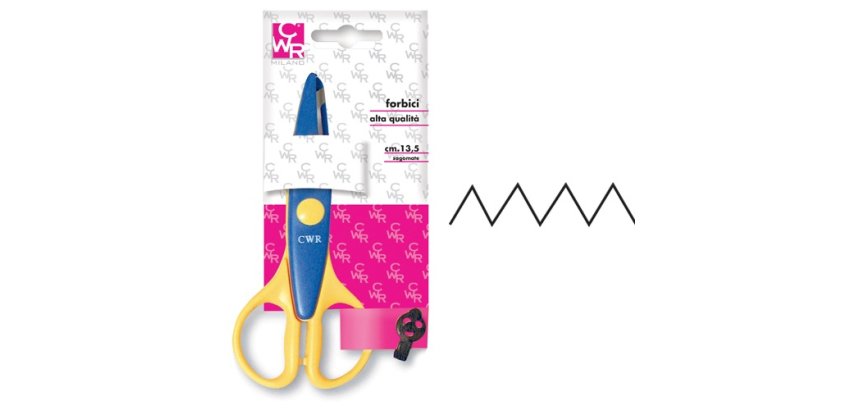 CWR FORBICI ZIG-ZAG CM.13 5 Art & Craft scissors Figure cut Blue, Yellow