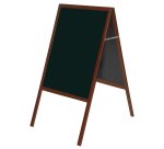 Panneau trottoir, avec tableau noir, noir