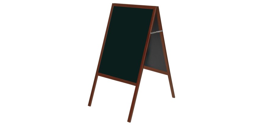 Panneau trottoir, avec tableau noir, noir