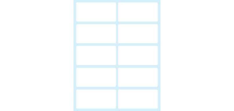 Tico E-5828 etichetta autoadesiva Rettangolo Permanente Bianco 100 pz