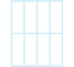 Tico E-7527 etichetta autoadesiva Rettangolo Permanente Bianco 80 pz