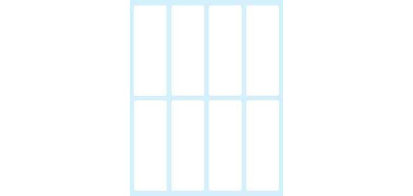 Tico E-7527 etichetta autoadesiva Rettangolo Permanente Bianco 80 pz