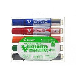 Pilot V-Board Master marker 5 pc(s) Bullet tip Black, Blue, Green, Orange, Red