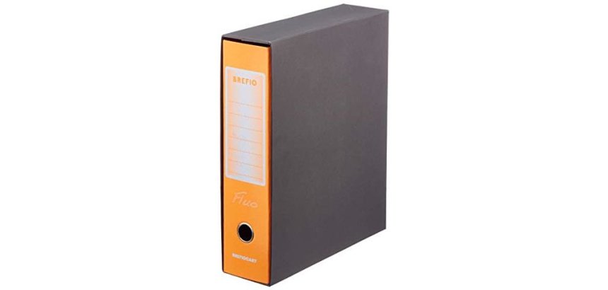 Brefiocart Brefio Fluo raccoglitore ad anelli A4 Nero, Arancione