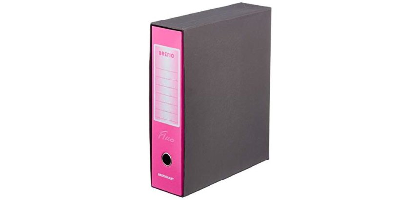 Brefiocart Brefio Fluo ring binder A4 Black, Pink